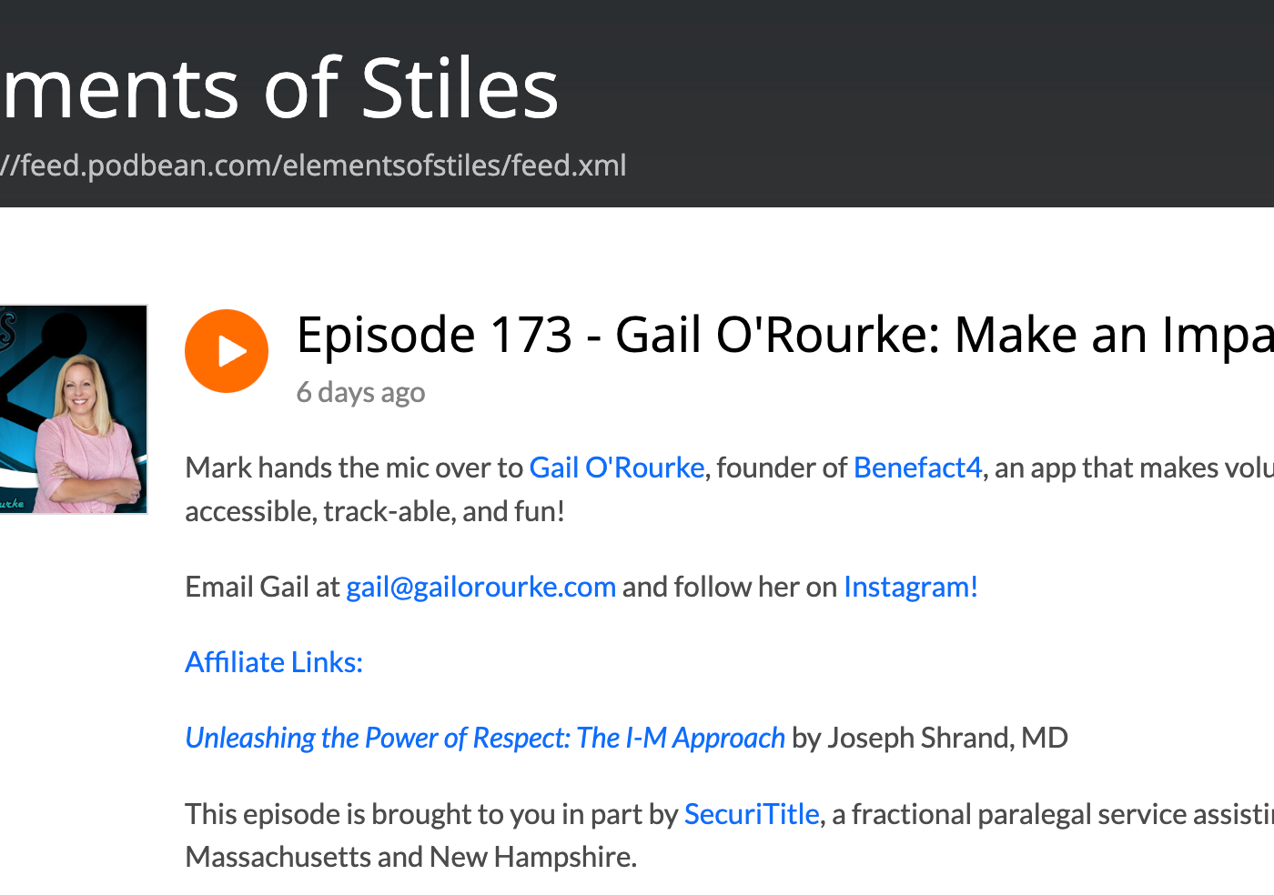 Episode_173_-_Gail_O_Rourke__Make_an_Impact___Elements_of_Stiles